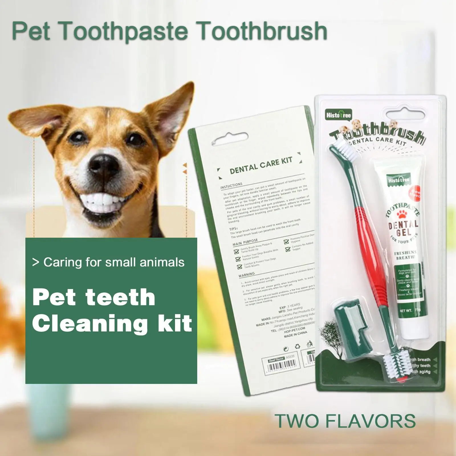 Pets Tartar Control Kit For Dogscontains Toothpaste,dog Toothbrush