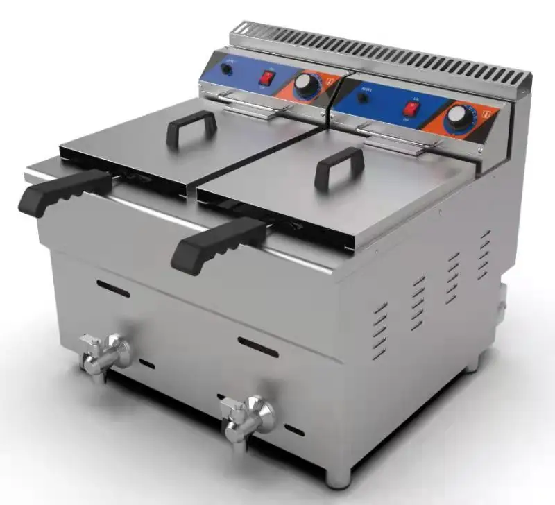 High Quality Stainless Steel Commercial Gas Deep Fryer Chicken Chips Kitchen Equipment Deep Fryer