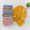Kids Autumn/Winter Warm Brassuit Set 2-Piece Set Solid Colors Baby Sleepwear Fall Coat And Pants Child's Clothing From China