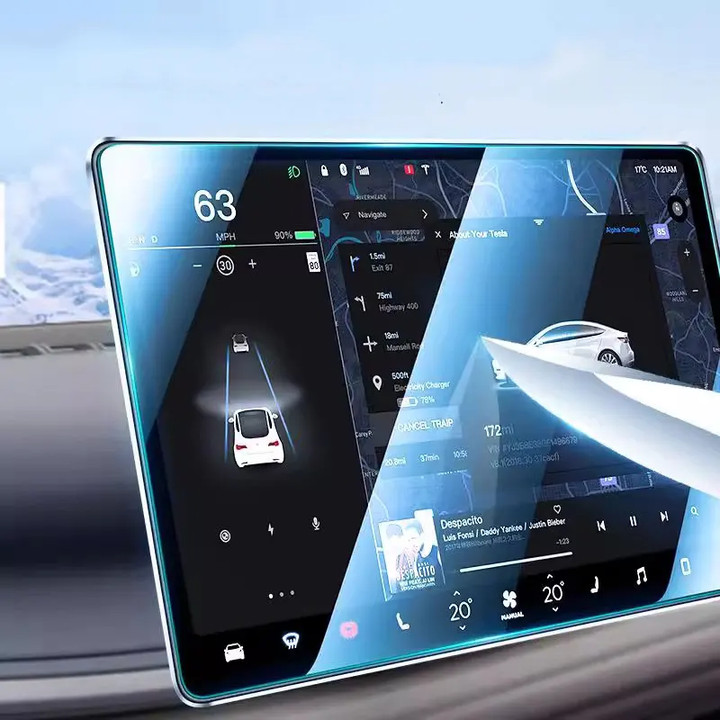 차량용 강화 유리 화면 보호대, BYD ATTO 3 2022 2023 용, 인포테이먼트 라디오, GPS 콘솔 내비게이션