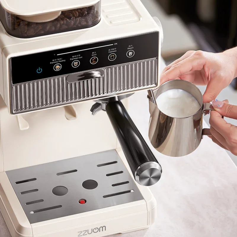 Hot and Cold Double Extraction Espresso Machine Semi-automatic Small Household Milk Coffee Machine Grinding Coffee Machine 4