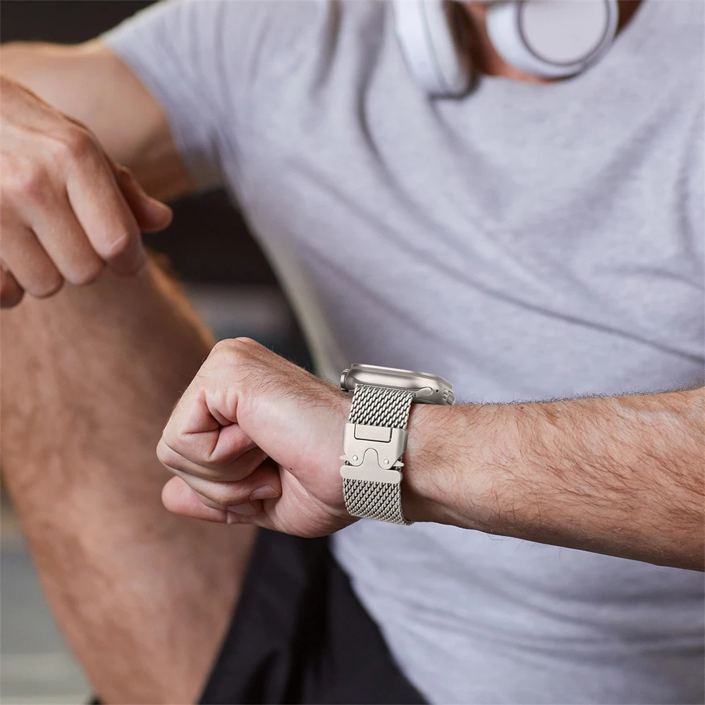 Elegant Titanium Milanese Loop for Smartwatch Straps and Accessories