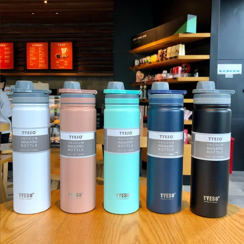 스테인레스 스틸 보온병, 진공 플라스크, 절연 물병, 어린이 커피 머그잔, 여행 컵, 750ml