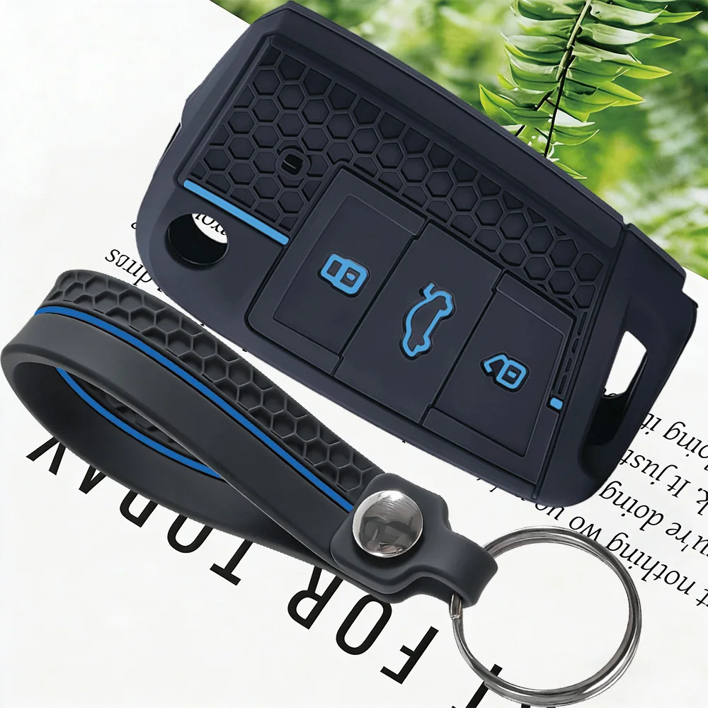 Premium Car Key Case Cover with Keychain Attachment