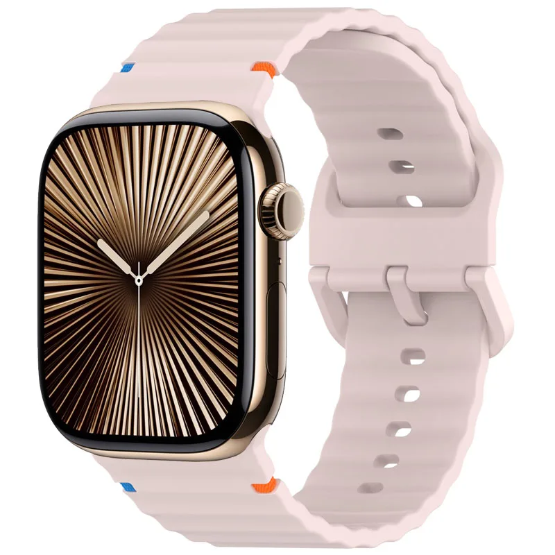Silikonarmband für Apple Watch 11 Band 46 mm 42 mm 49 mm 45 mm 44 mm 40 41 mm Correa-Armbandgürtel iWatch-Serie 10 9 8 6 7 5 SE Ultra – Detail 2
