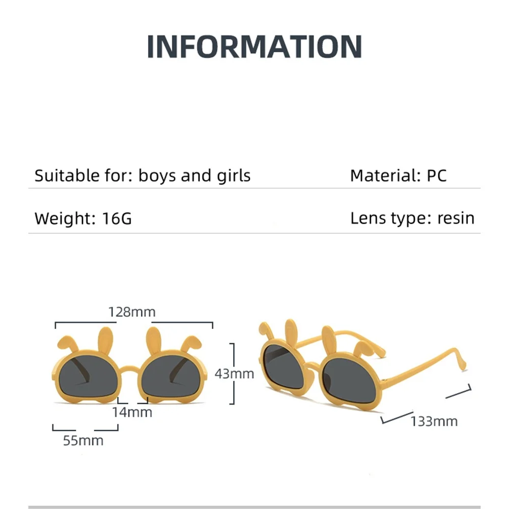 New Kids Sunglasses Cartoon Bunny Shape Girls Boy Children Sun Glasses Round Cosplay Eyeglasses Cute Baby Shades Eyewears UV400