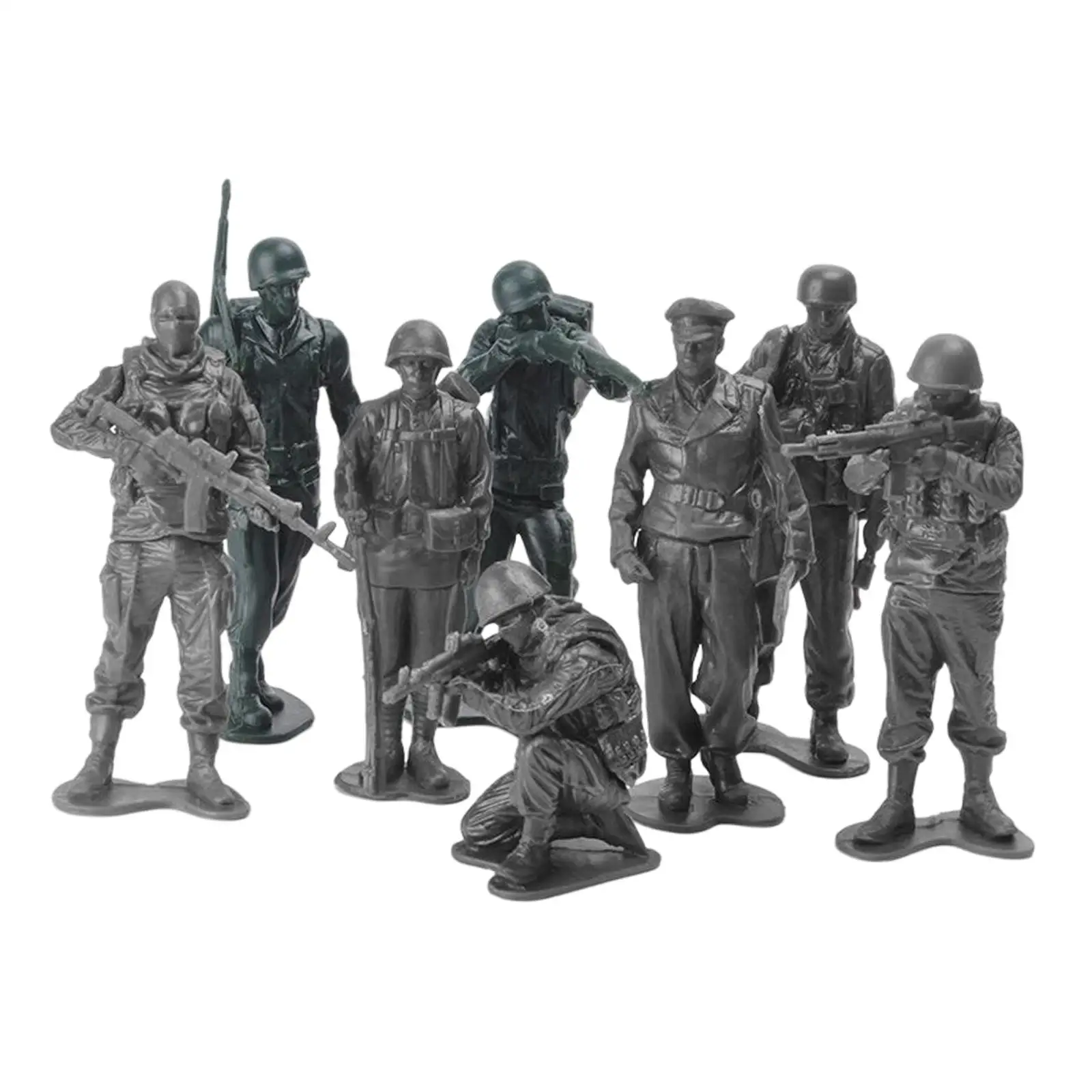 8x 1:18 Scale Figurines Model Scenery Party Supplies Diorama Action Figure Toy Playset for Children Boys Adults Teens