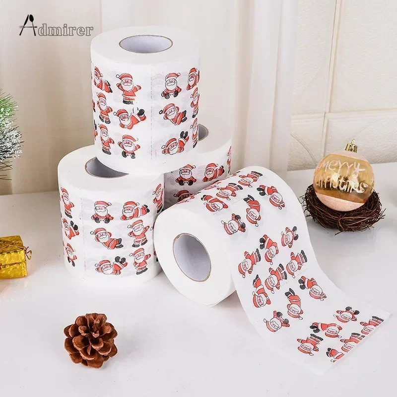 Toilet Roll Paper Christmas Toilet Roll Paper Home Santa Claus Bath Toilet Roll Paper Christmas Supplies Xmas Tissue Home New Year Decoration