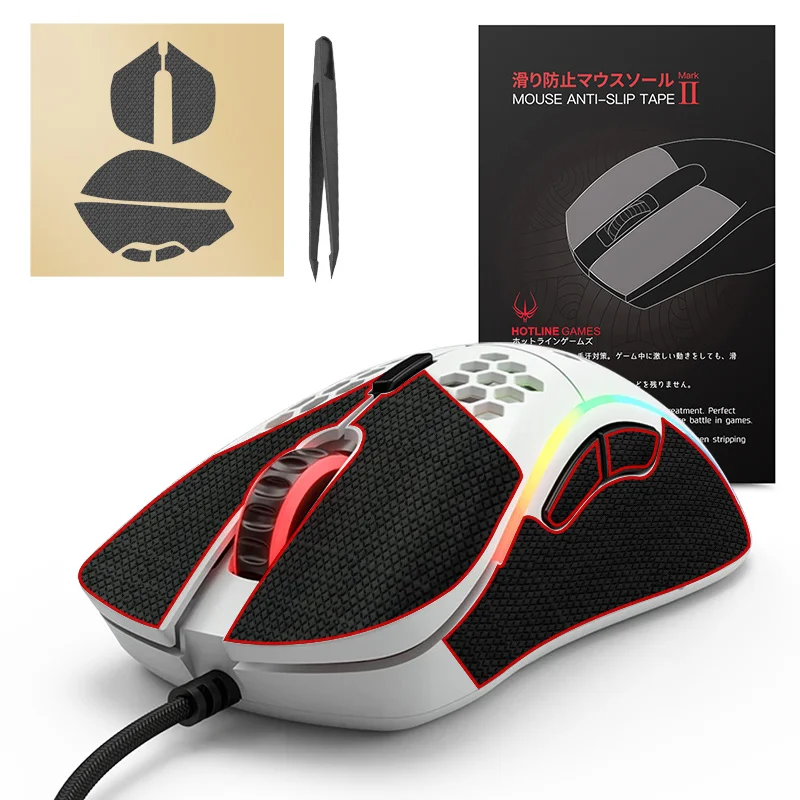 Hotline Games Mouse Anti-Slip Tape for Glorious Model D Mouse Sweat Resistant Pads Mouse Side Anti-Slip Stickers Mouse Skates