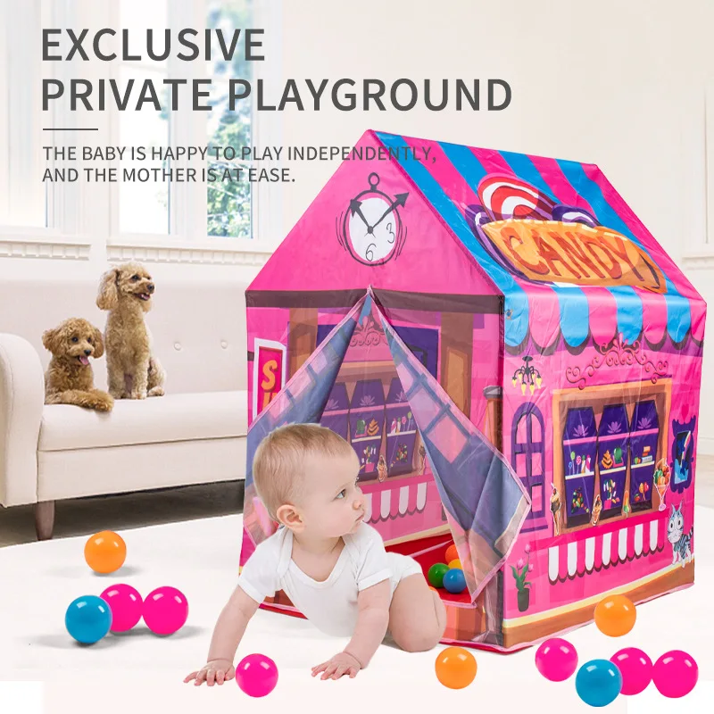 

Children Play Tent Portable Foldable Dinosaur Ice Cream Boy Girl Princess Castle Play House Kids Gifts Outdoor Toy Tents Castle