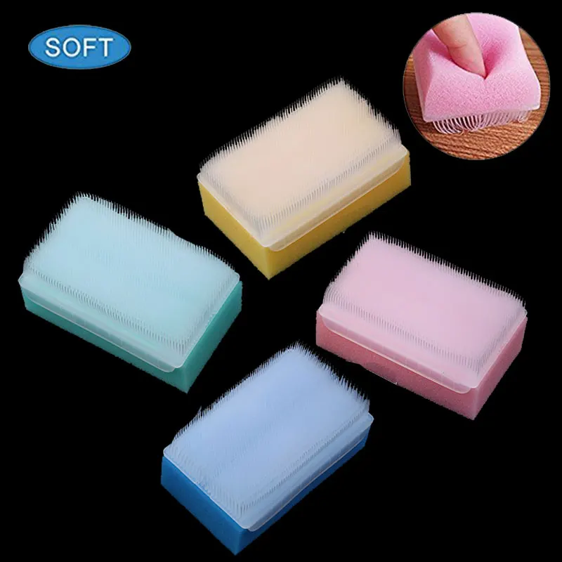 5pcs Children Sensory Brush Baby Bath Sponge Brush Surgical Hand New Denture Cleaning Sterile Sponge Scrub Bristle Brushes