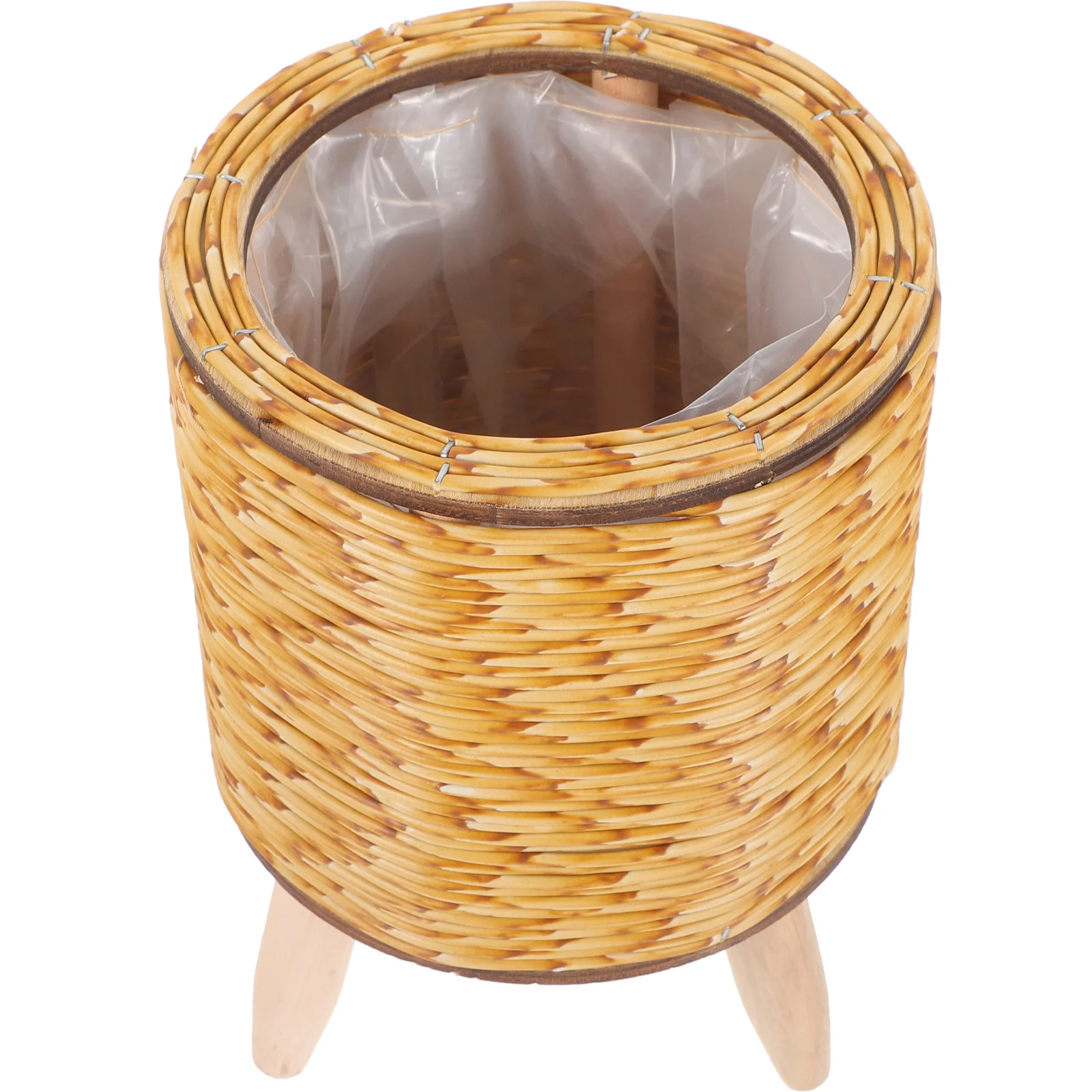 

Rattan Plant Stand Handwoven Basket Planter Wicker Plant Pot Stand Floor Planter Pot Seagrass Flower Display Holder