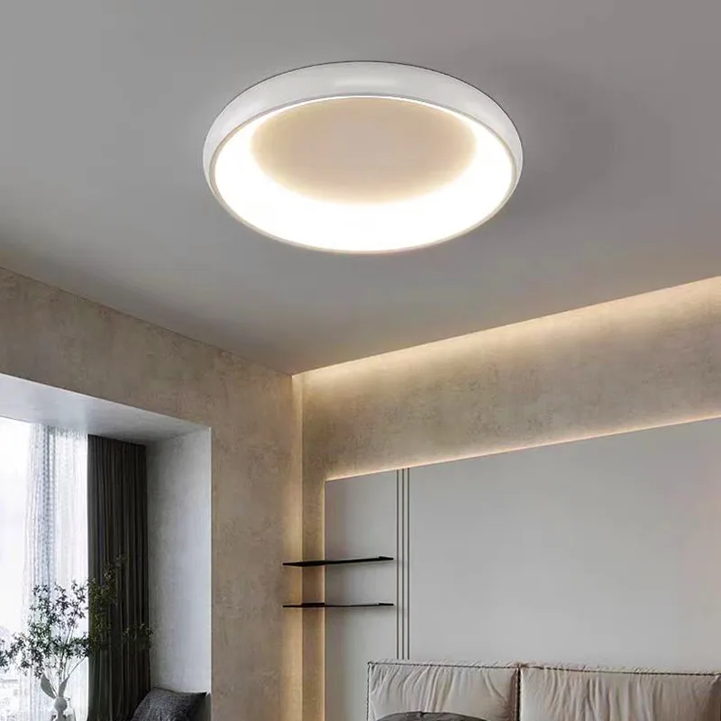 

Modern elegant ceiling lamp LED round with remote control dimming bedroom room ceiling three-dimensional light is not dazzling