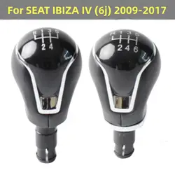 Manual Car Gear Shift Knob Lever Stick Shift Knob Gearbox For SEAT IBIZA IV (6J) 2009 2010 2011 2012 2013 2014 2015 2016 2017