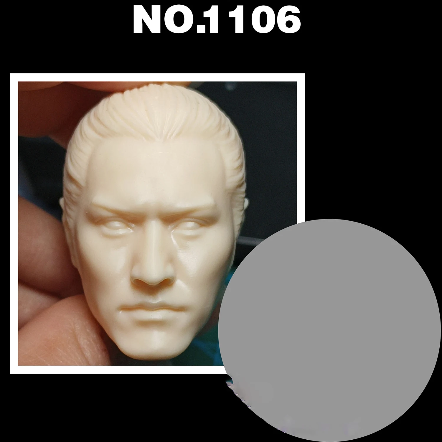 

Unpainted Chinese Ancient Yan Qing Head Carved 1/6 Scale Male Man Head Model Toys DIY 12inches Action Figure