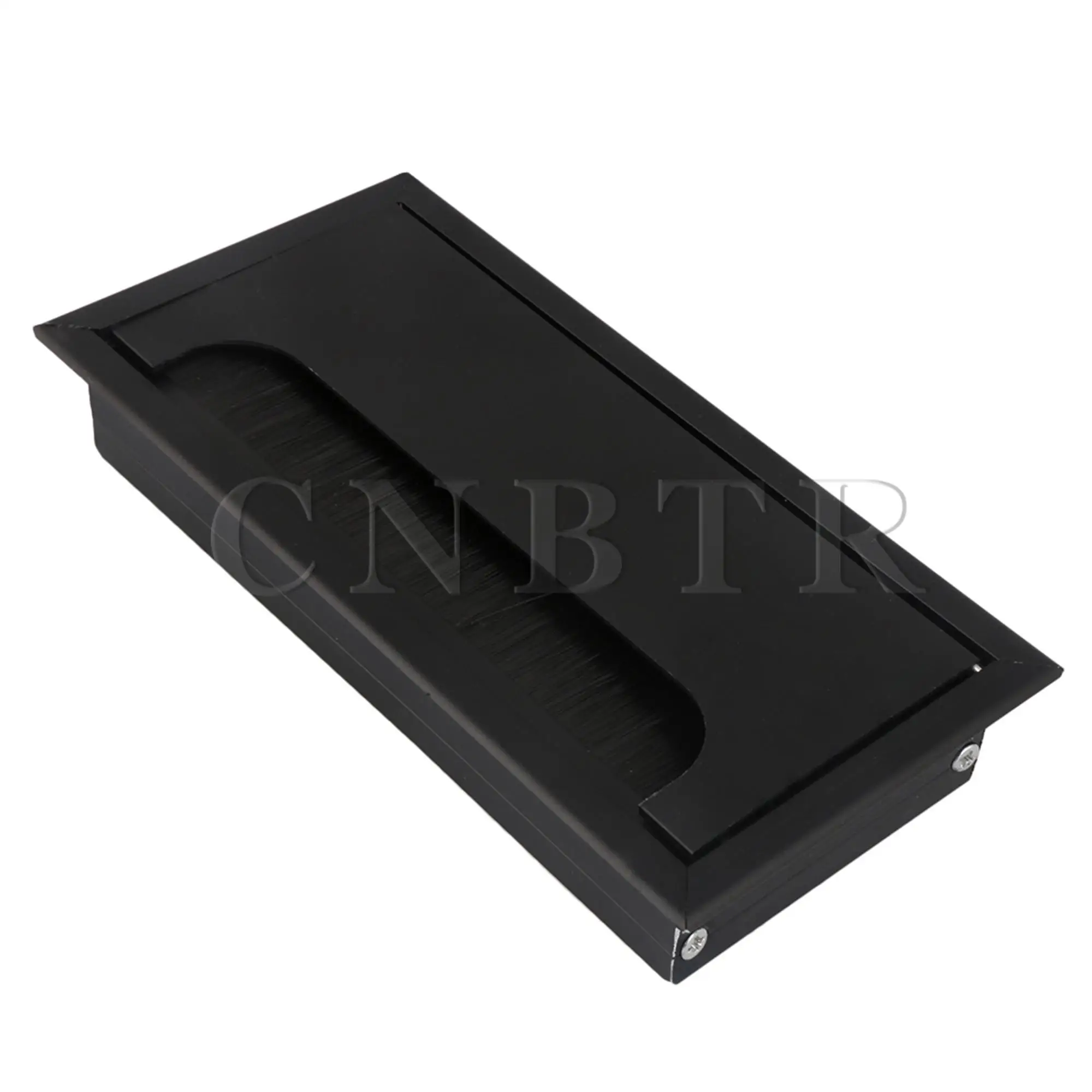 80x160mm Aluminum Alloy PC Desk Rectangle Wire Cable Organizer Office