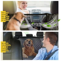 Dog Seat Cover for Back Seat, Waterproof with Mesh Window, Scratch Prevent Anti-slip Dog Bed Car Hammock, Standard 3