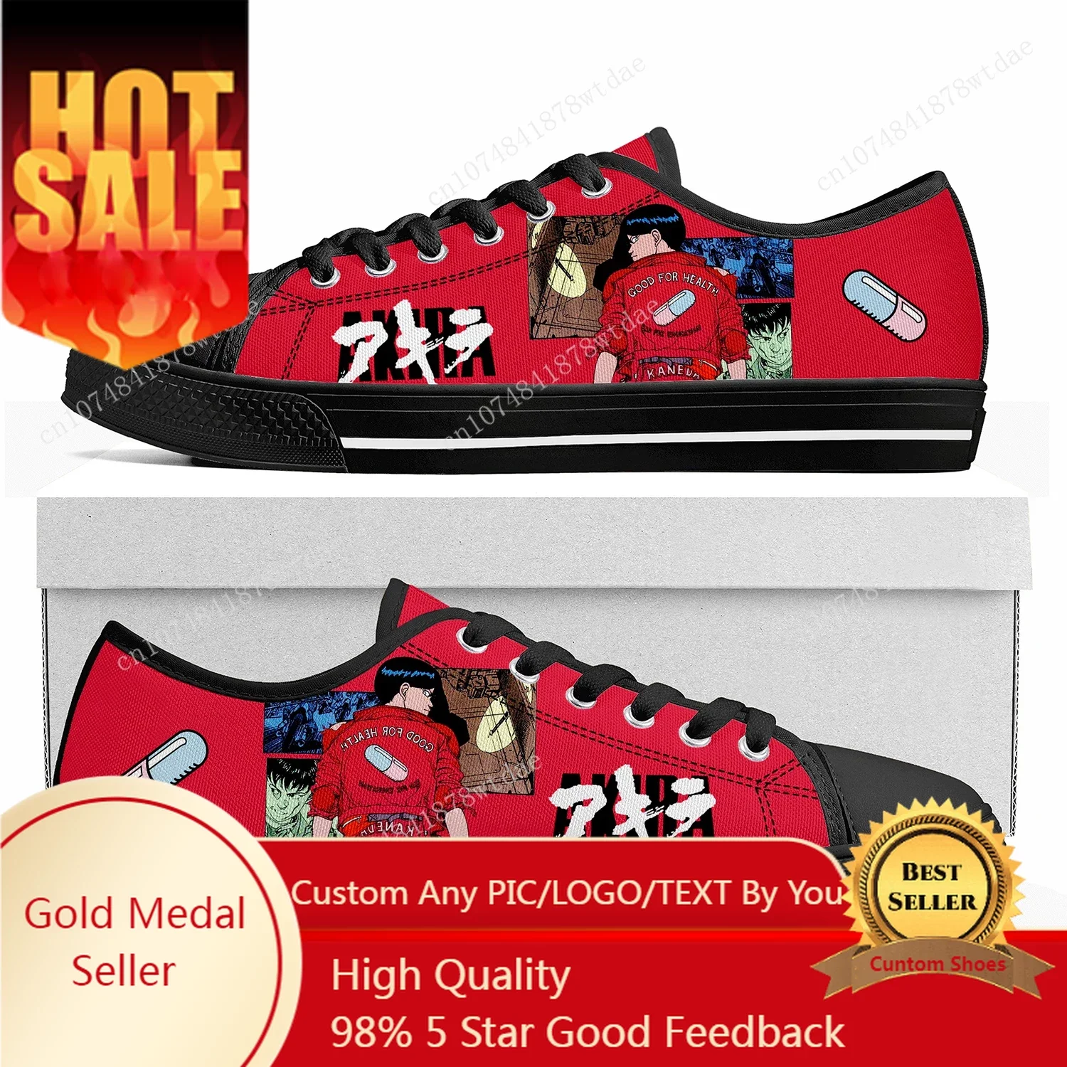 

Akira Synthwave Low Top Sneakers Womens Mens Teenager High Quality Canvas Sneaker Casual Classic Anime Cartoon Customize Shoes