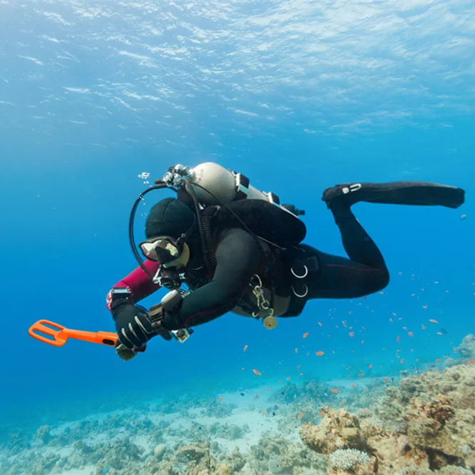 Vodotěsný kov detektor bortit se tep pinpointer poklad svitek scuba zlato detektor s 9v USB dobíjecí baterie