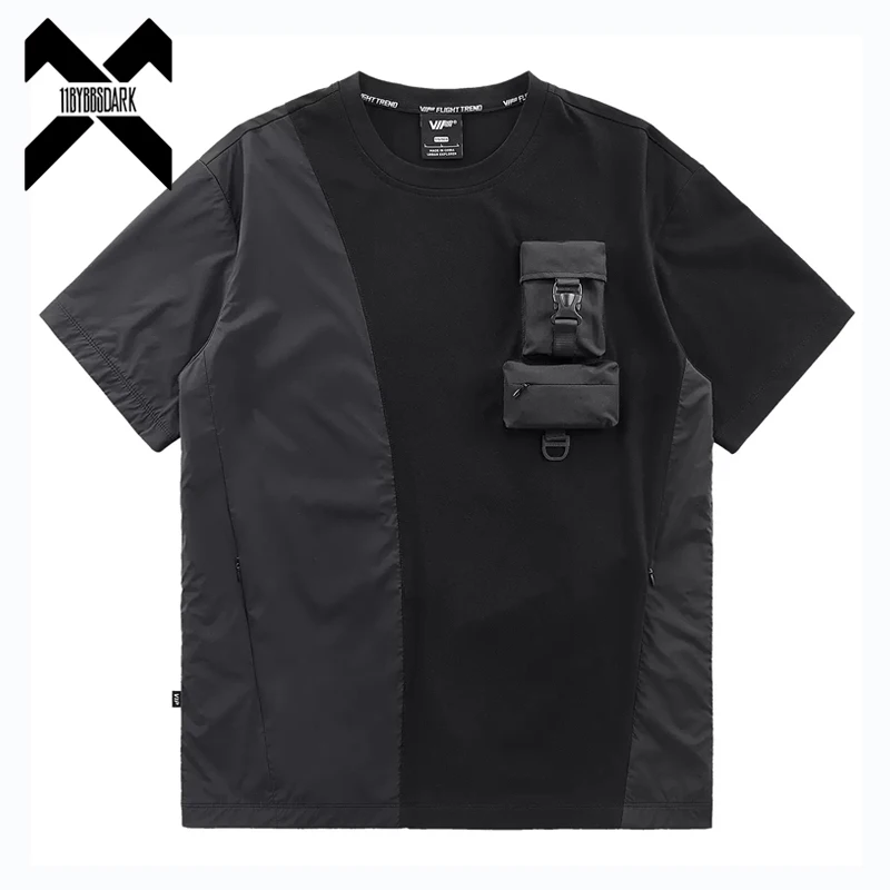 

Мужская тактическая футболка Techwear, многофункциональная футболка с несколькими карманами, лето 2023, уличная одежда, хлопковая Футболка в стиле Харадзюку, черные футболки, топы