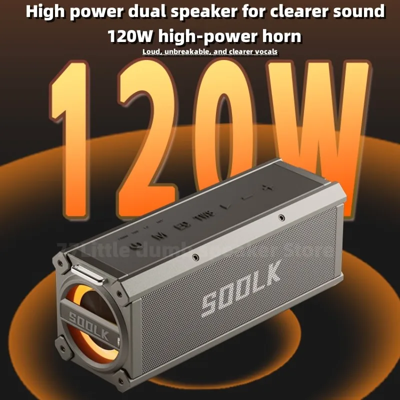 

caixa de som 120W High Power Bluetooth speaker outdoor subwoofer portable wireless speaker TWS stereo audio with microphone