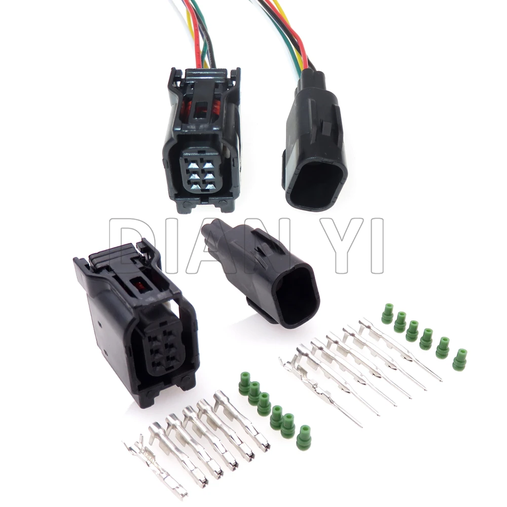 

1 Set 6 Way Starter Car Reversing Radar Probe Cable Connnector With Cables 6188-0706 6189-1142 Automobile Waterproof Socket