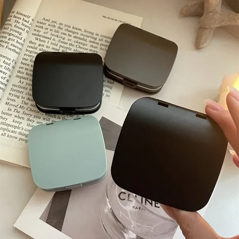 여성용 블랙 콘택트 렌즈 보관함, 우아한 렌즈 용기, 고급 콘택트 렌즈 케이스, 휴대용 여행 세트, 블랙