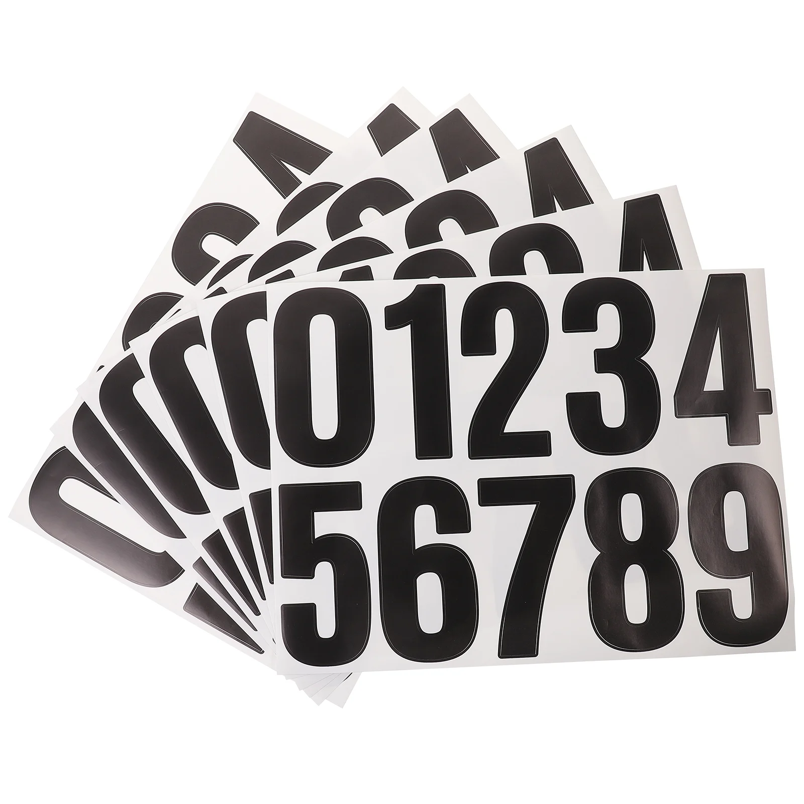DIY Stickers 6 Sheets DIY Trash Can Numbers Mailbox Sticker Stickers Waterproof Address Cargo Self-Adhesive Digital Sticker