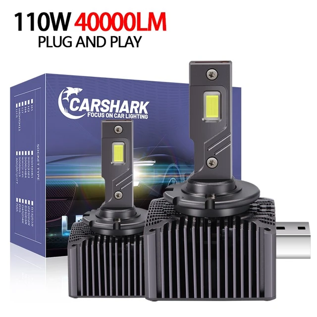 Carshark D1S D3S Led Bulbs Headlight Canbus D4S D5S D2S D8S Auto Lamps 110W  40000LM Super Bright D1R D4R D2R D3R Car Lights HID - AliExpress