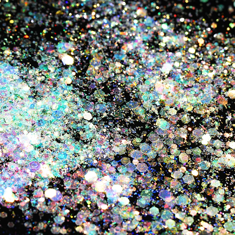 Nail Flakes 1 Box Aurora Nail Sequins Crystal Thin Irregular Butterfly Star Sparkly UV Gel Polish Manicure Art Decorations