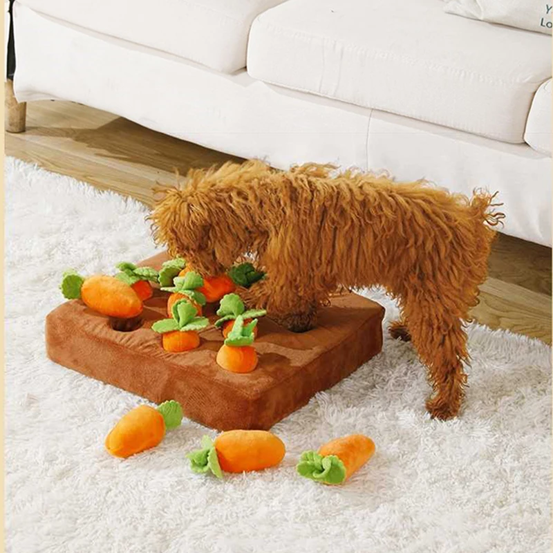 Dog Carrot Plush Toy Stuffed Carrot Plush Feeding Enrichment Pet Foraging  Mat For Smell Training And Slow Eating - AliExpress