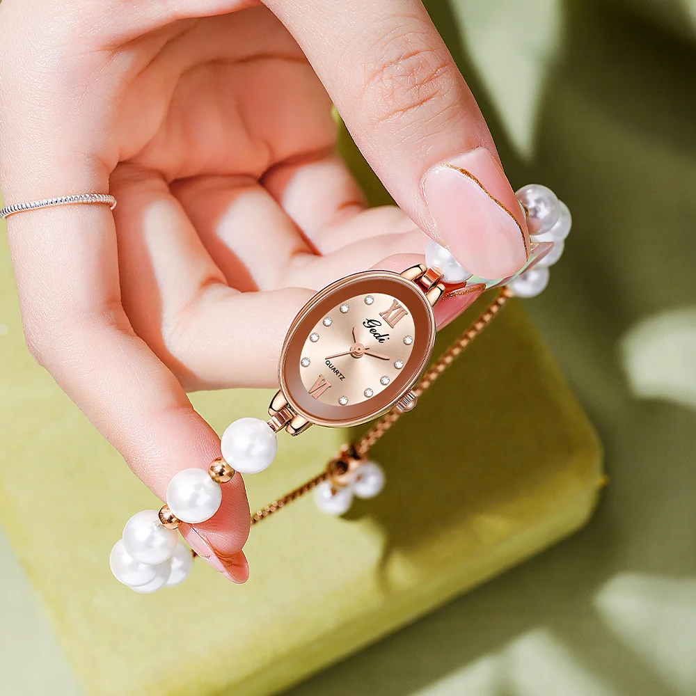 Cute Women Pearl Bracelet Watches Top Brand Luxury 30M Water Resistance Ladies Quartz Jewelry Watches Fashion Woman Accessories