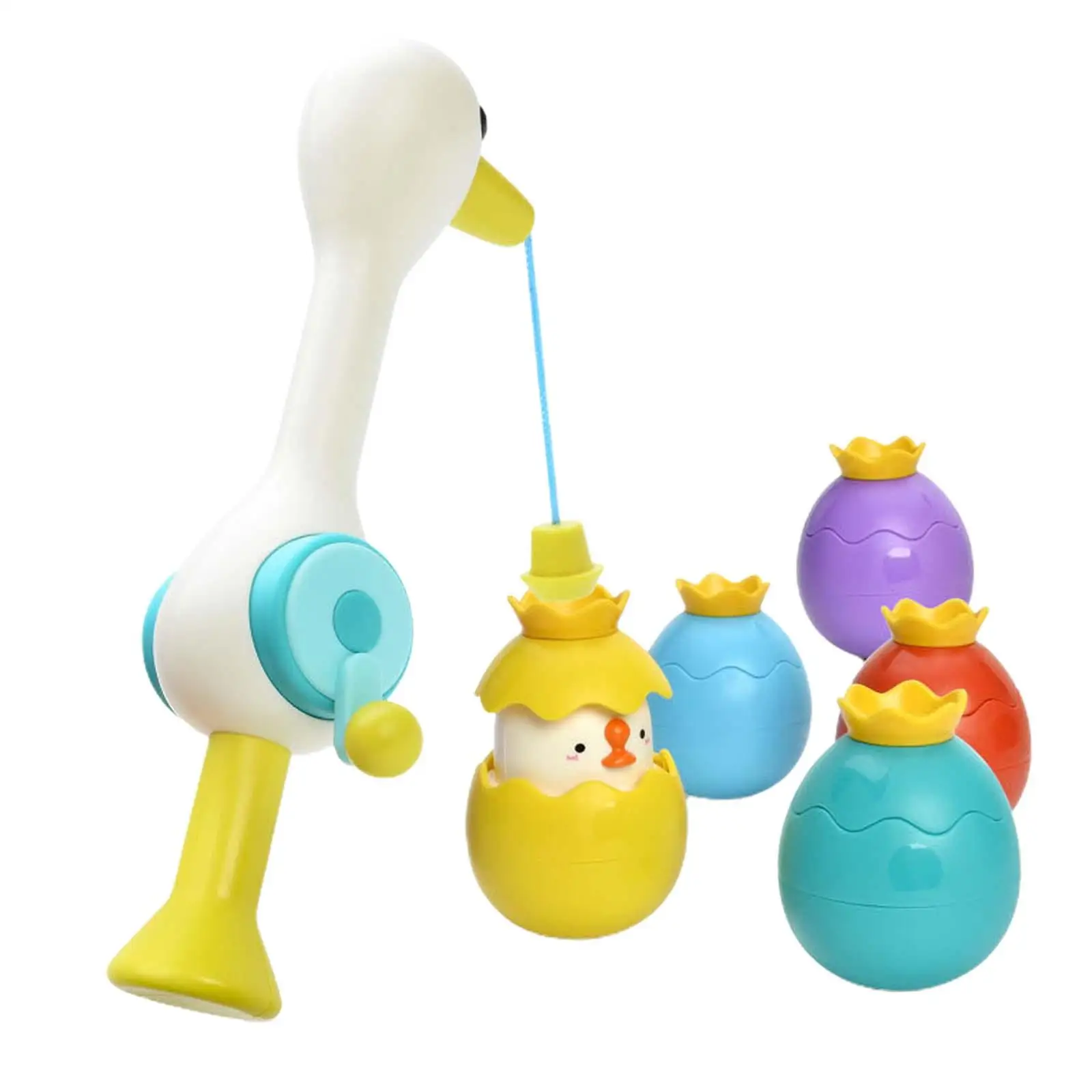 

6x Magnetic Fishing Game Wind up Bath Swimming Fun Fishing Water Game for Newborn Toddlers Age 2~5 Preschool Education