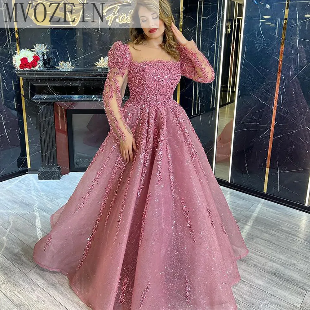 MVOZEIN-Vestidos de Noche de lujo para mujer, vestidos formales brillantes de cristal, Vestido largo de fiesta elegante para baile de graduación, 2023