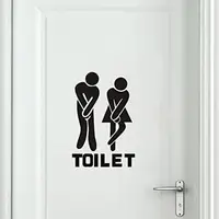 Creative Funny Toilet Wall/Door Stickers Bathroom Decoration Waterproof 3