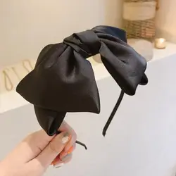 Trendy Star - Style Bowknot Hairband - Fashionable Sweet Large Bow Hair Accessory (E - 203 - black)