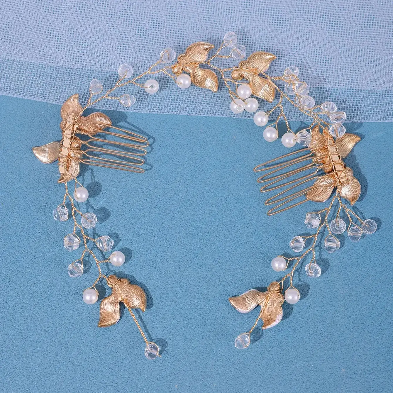 Women Flower Comb Headwear Wedding Hair Accessories Fashion Shaped Bride Insert Hair Clip Jewelry Fashion Headwears