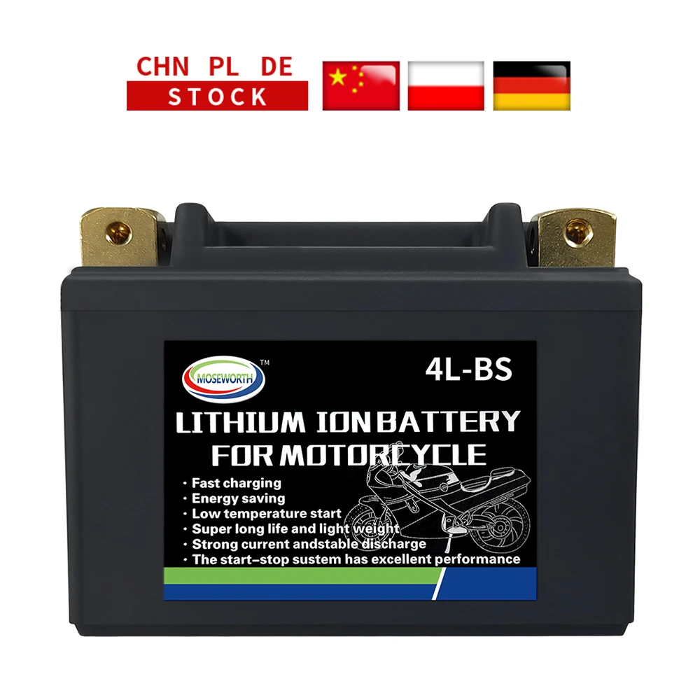 Batteria Moto 4Ah 12V Lifepo4 Agli Ioni Di Litio 4L-Bs 180Cca Size-113X70X89Mm Scheda Bms Integrata Batteria Agli Ioni Di Fosfato Di Litio