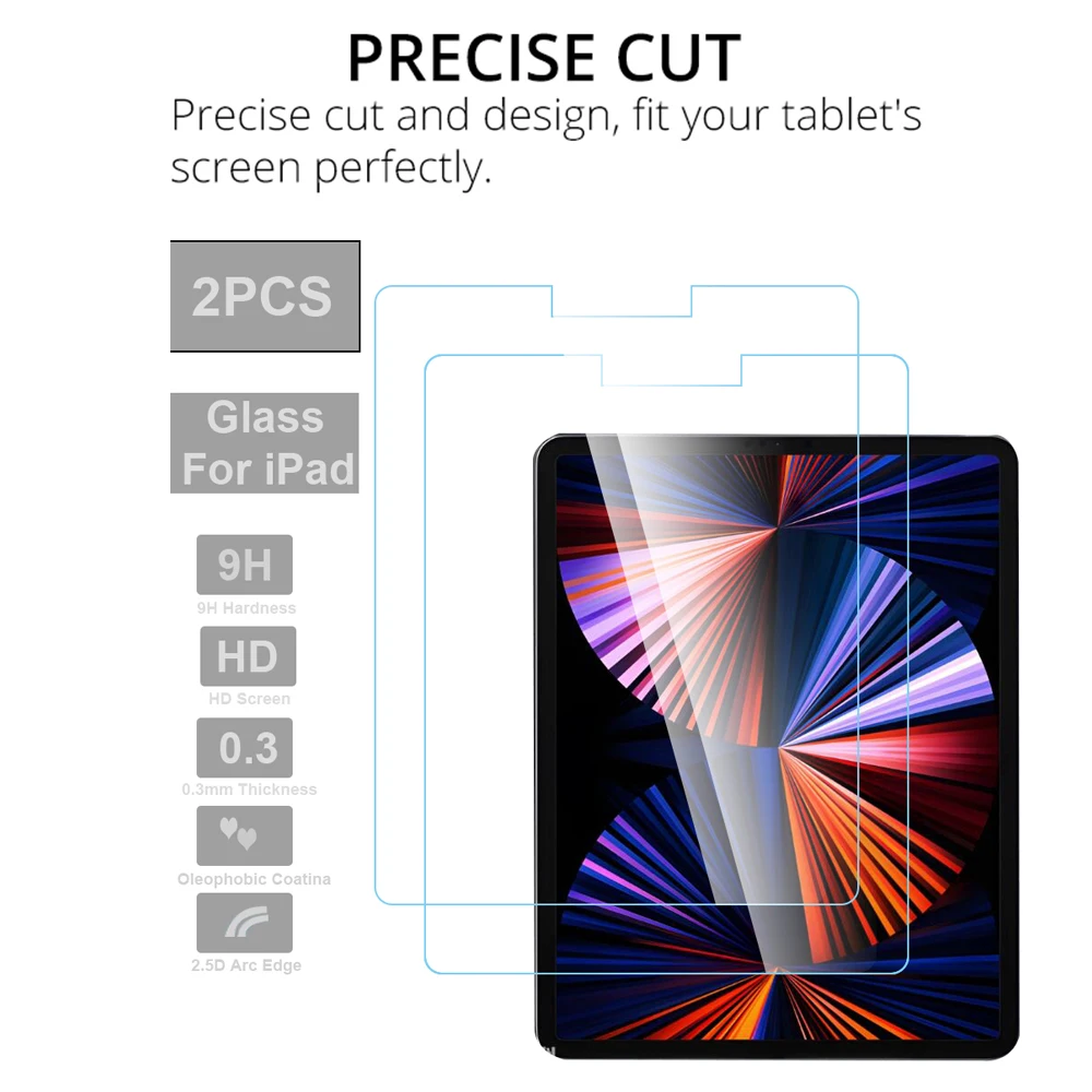 Premium Tempered Glass Screen Protectors - 9H Clear Protection (2-Pack)