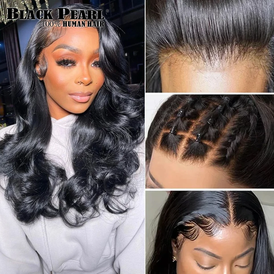 Body Wave Lace Front Human Hair Wig for Black Women Pre Plucked Brazilian Middle Part Loose Wave Transparent Lace Frontal Wigs human hair wig