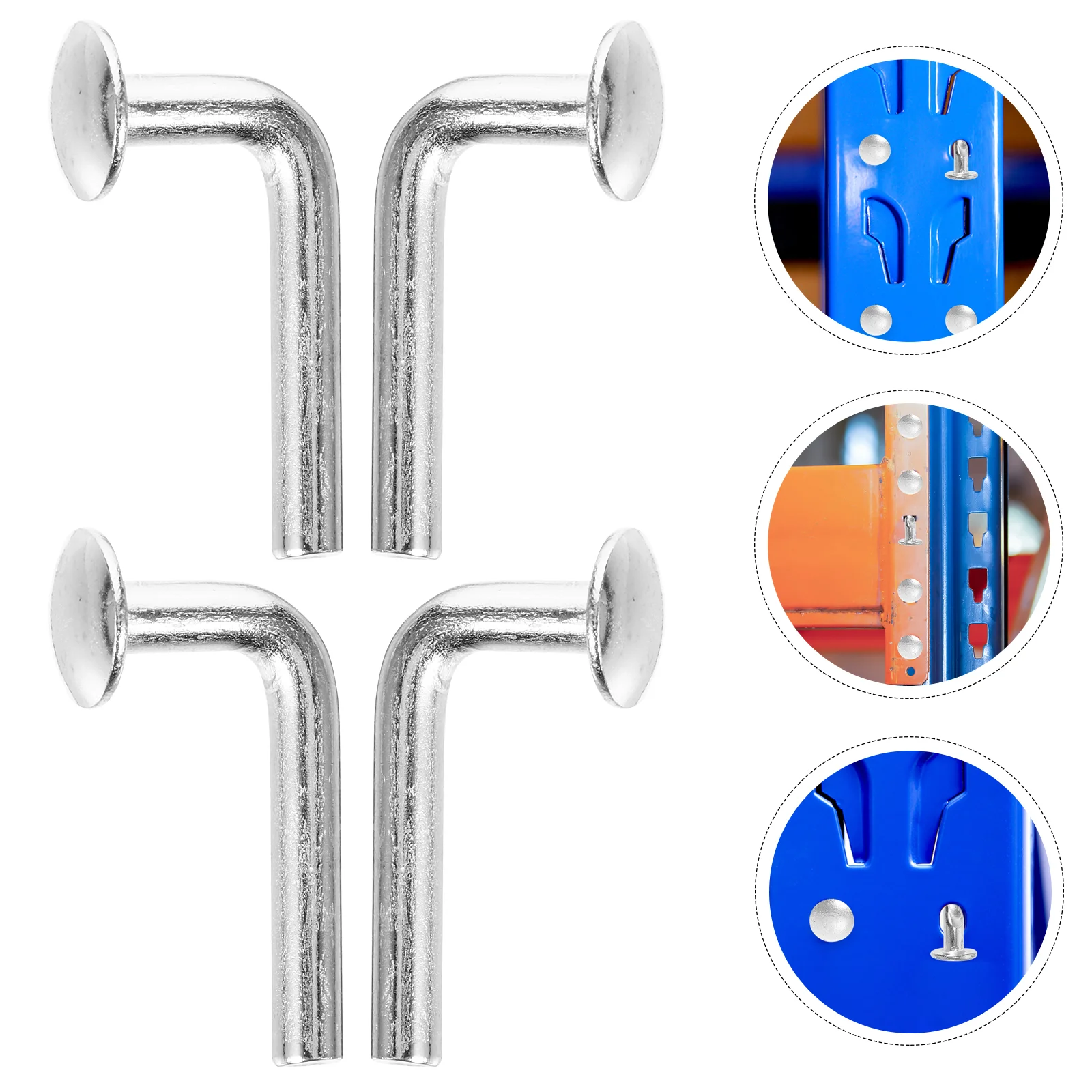

100 Pcs Pallet Rack Drop Pin Rust-proof Rugables Bolts Heavy Duty Galvanized Durability J Clips Iron Safety