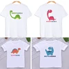 Cartoon Saurus Print Matching Family Outfits Tops for Birthday Boy Dinosaur Party Family Look T-shirt Dad Mom Bro Sis Tee Shirt 1