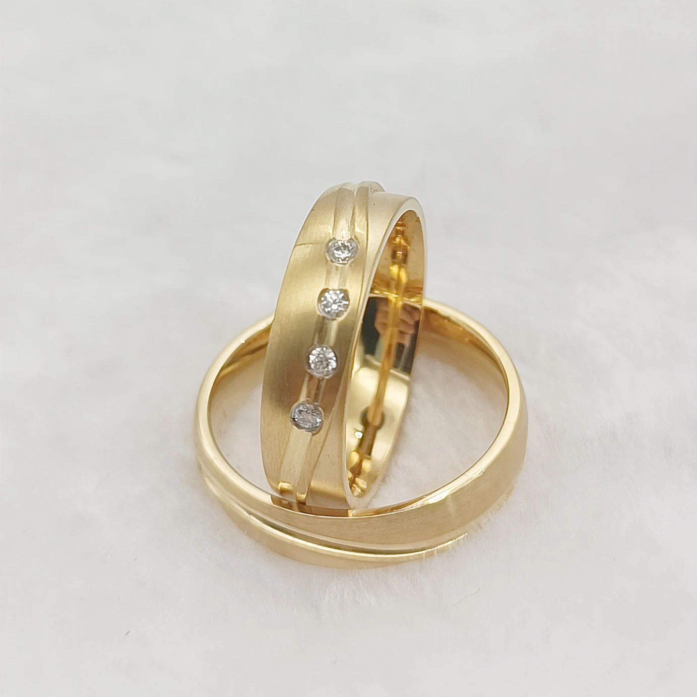 Anillos de boda únicos de Alianzas de amor de matrimonio para él y