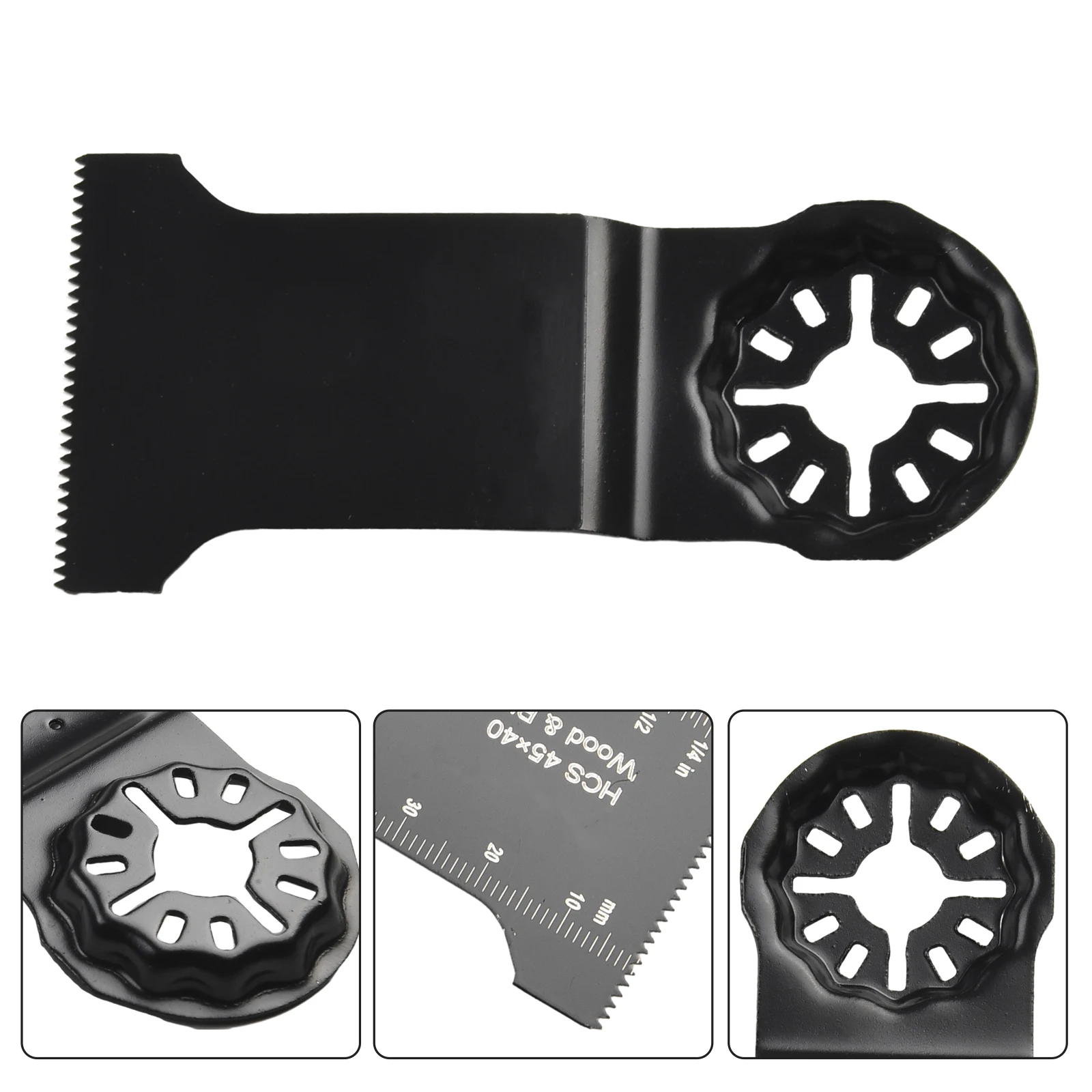 

Режущее полотно пилы для резки древесины из высокоуглеродистой стали универсальное 45*40 мм 45 мм черное многофункциональное Осциллирующее полотно пилы