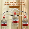 1PC Coat Hanger Clothing Store Household Traceless Coat Hanger Household Flocking Plastic Non-slip Hanger Velvet Magic Hanger 4