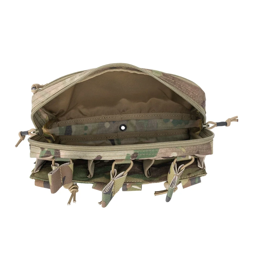 Tactical Molle Pouch with Triple Magazine Pouch Open-Top Mag Pouches Universal Cartridge Holder Accessories Bag 3