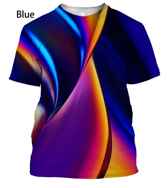 

New 3D digital printing T-shirt men's trendy brand short-sleeved top