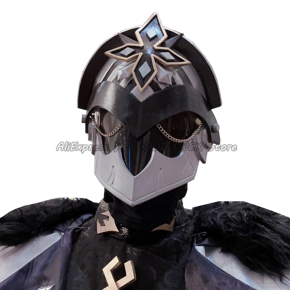 Game Genshin Impact Captain Capitano Masks PVC Cosplay Costumes Helmet Anime Capitano Cos Accessories Novelty Special Use Props