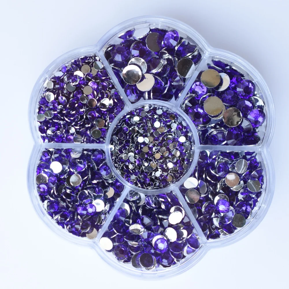 Premium Resin Round Flatback Rhinestones - 5000pcs Crystal Gems for Jewelry and 3D Decorative Crafts