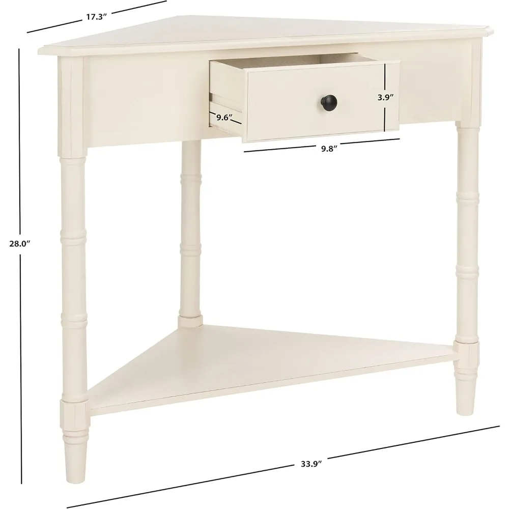 American Homes Collection Gomez Vintage Grey Corner Table 3